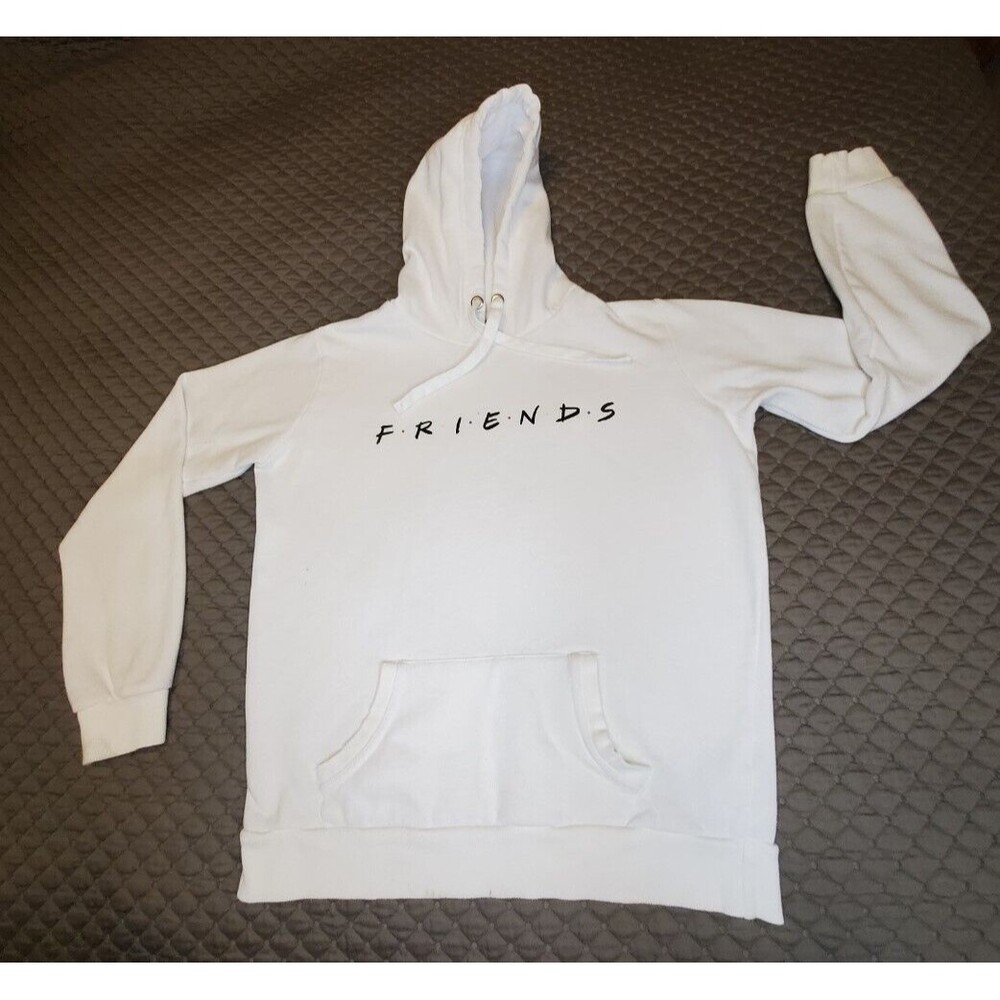 Friends Vintage Sweatshirt Women Sm/P White Pullover Hoodie The TV Show - Picture 1 of 11